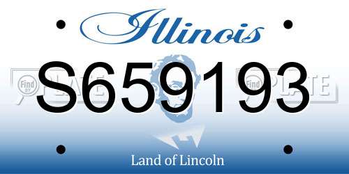 S659193 Illinois License Plate
