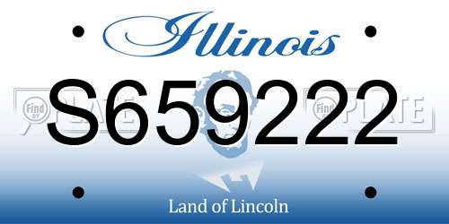 S659222 Illinois License Plate