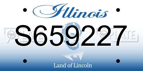 S659227 Illinois License Plate