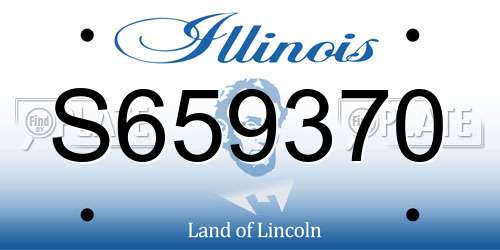 S659370 Illinois License Plate