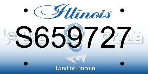 S659727 Illinois License Plate