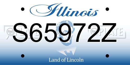 S65972Z Illinois License Plate