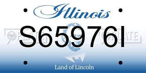 S65976I Illinois License Plate