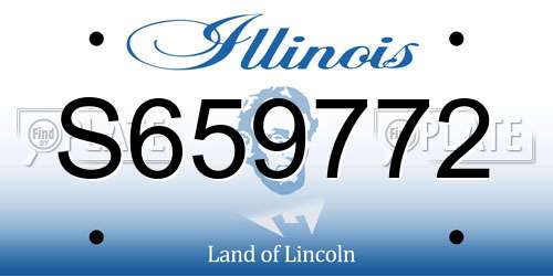 S659772 Illinois License Plate