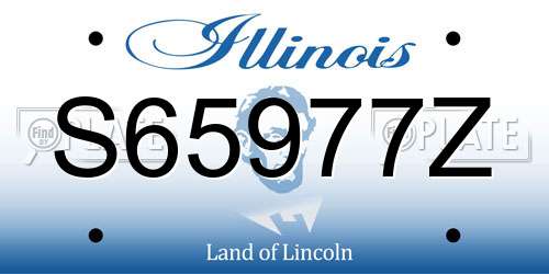 S65977Z Illinois License Plate