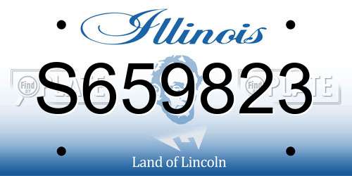 S659823 Illinois License Plate