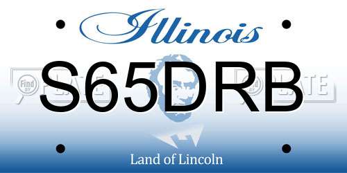 S65DRB Illinois License Plate