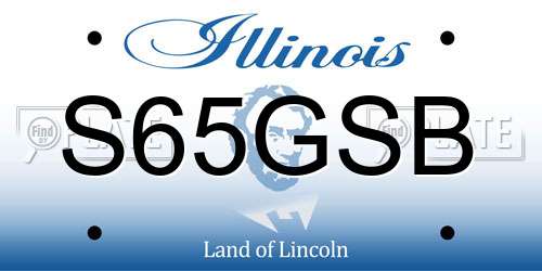 S65GSB Illinois License Plate
