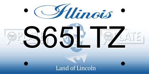 S65LTZ Illinois License Plate