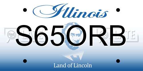 S65ORB Illinois License Plate
