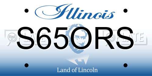 S65ORS Illinois License Plate
