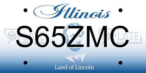 S65ZMC Illinois License Plate