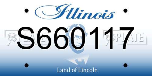 S660117 Illinois License Plate