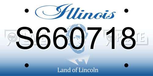 S660718 Illinois License Plate