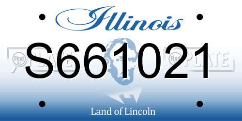 S661021 Illinois License Plate