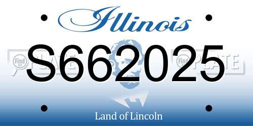 S662025 Illinois License Plate