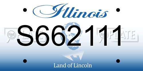 S662111 Illinois License Plate