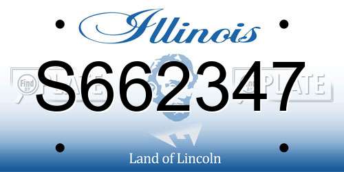 S662347 Illinois License Plate