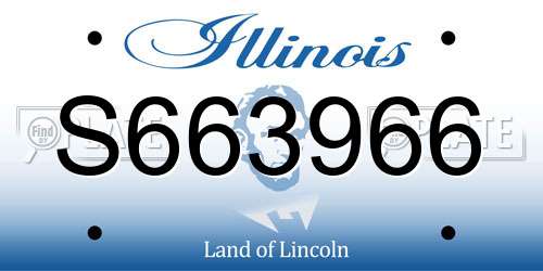 S663966 Illinois License Plate