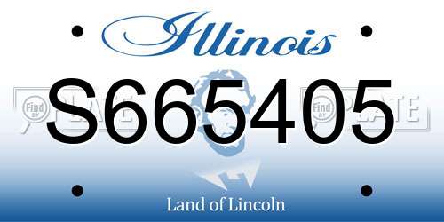 S665405 Illinois License Plate