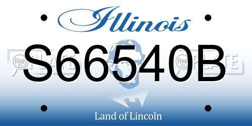 S66540B Illinois License Plate