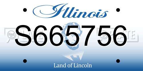 S665756 Illinois License Plate