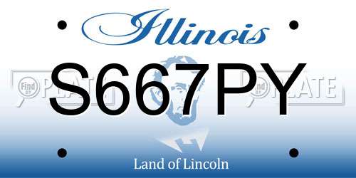 S667PY Illinois License Plate