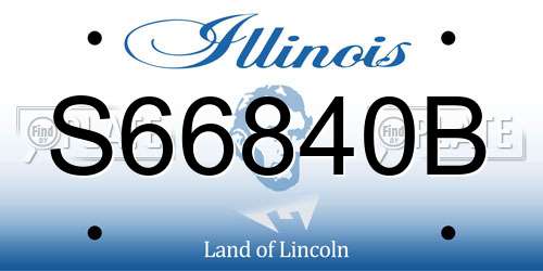S66840B Illinois License Plate