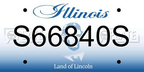 S66840S Illinois License Plate