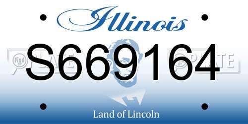 S669164 Illinois License Plate
