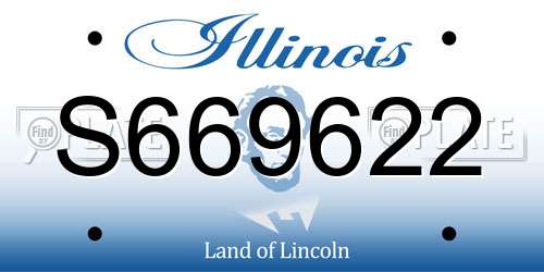 S669622 Illinois License Plate