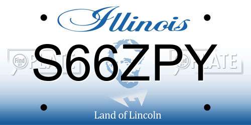 S66ZPY Illinois License Plate