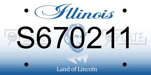 S670211 Illinois License Plate
