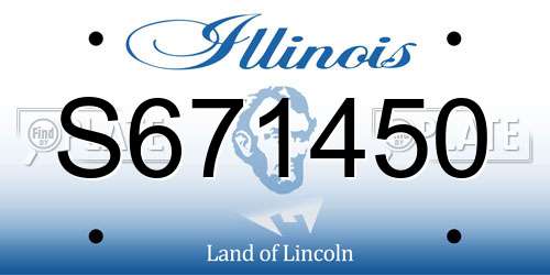 S671450 Illinois License Plate