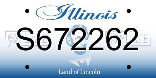 S672262 Illinois License Plate