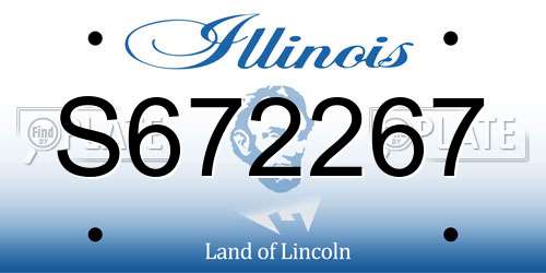 S672267 Illinois License Plate