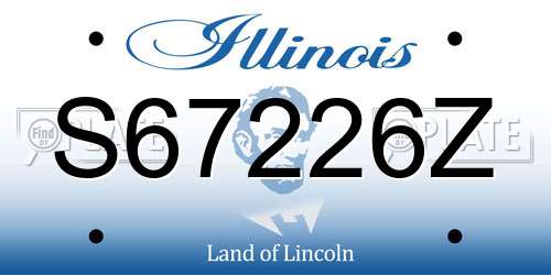 S67226Z Illinois License Plate