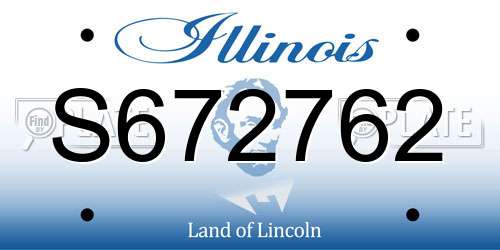 S672762 Illinois License Plate