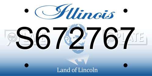 S672767 Illinois License Plate