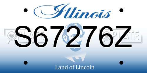 S67276Z Illinois License Plate