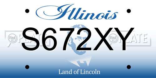 S672XY Illinois License Plate