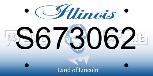 S673062 Illinois License Plate