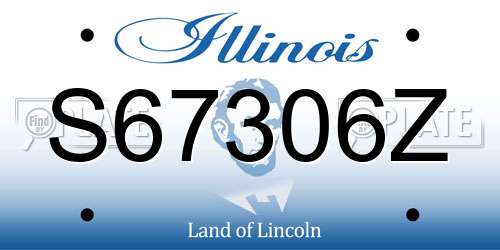 S67306Z Illinois License Plate