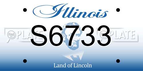 S6733 Illinois License Plate