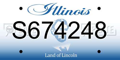 S674248 Illinois License Plate