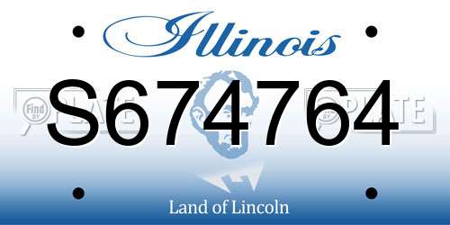 S674764 Illinois License Plate