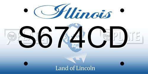 S674CD Illinois License Plate