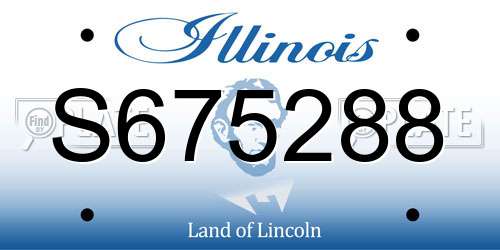 S675288 Illinois License Plate