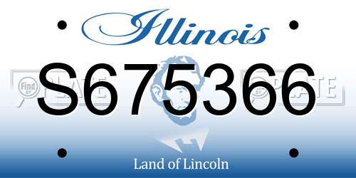 S675366 Illinois License Plate