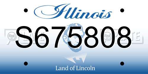 S675808 Illinois License Plate